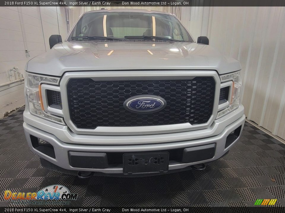 2018 Ford F150 XL SuperCrew 4x4 Ingot Silver / Earth Gray Photo #3