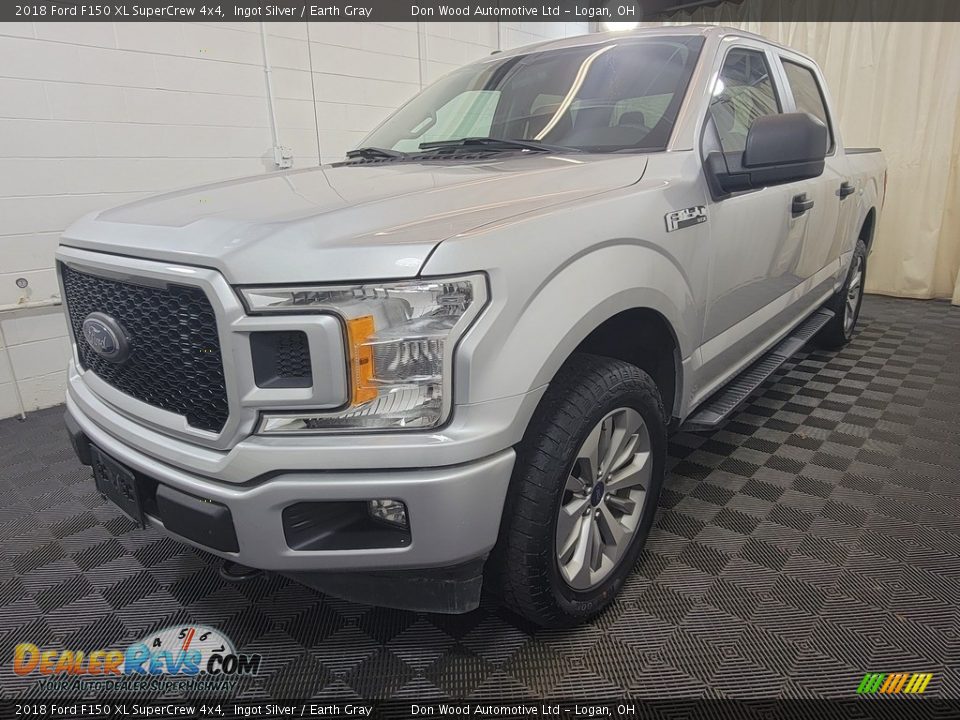 2018 Ford F150 XL SuperCrew 4x4 Ingot Silver / Earth Gray Photo #4