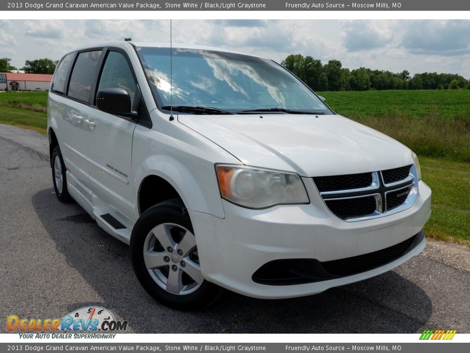 2013 Dodge Grand Caravan American Value Package Stone White / Black/Light Graystone Photo #1