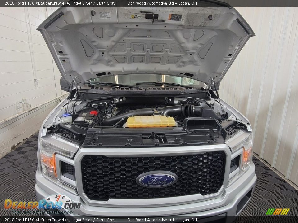 2018 Ford F150 XL SuperCrew 4x4 Ingot Silver / Earth Gray Photo #8