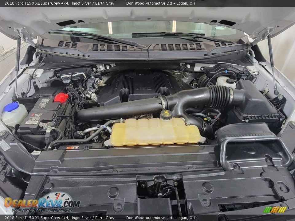 2018 Ford F150 XL SuperCrew 4x4 Ingot Silver / Earth Gray Photo #9