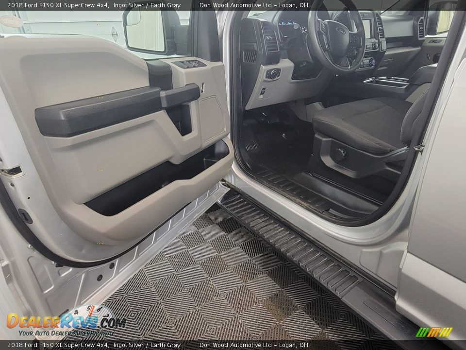 2018 Ford F150 XL SuperCrew 4x4 Ingot Silver / Earth Gray Photo #10
