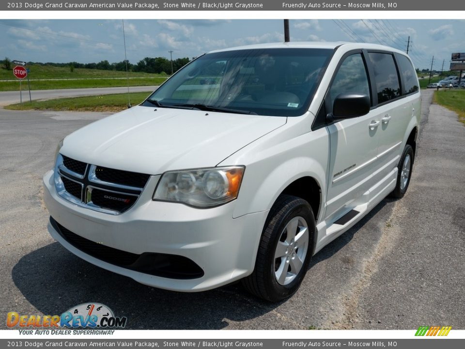 2013 Dodge Grand Caravan American Value Package Stone White / Black/Light Graystone Photo #8