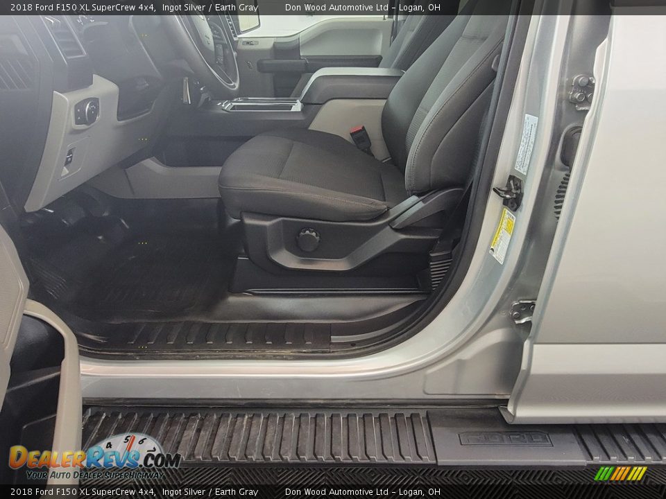 2018 Ford F150 XL SuperCrew 4x4 Ingot Silver / Earth Gray Photo #13