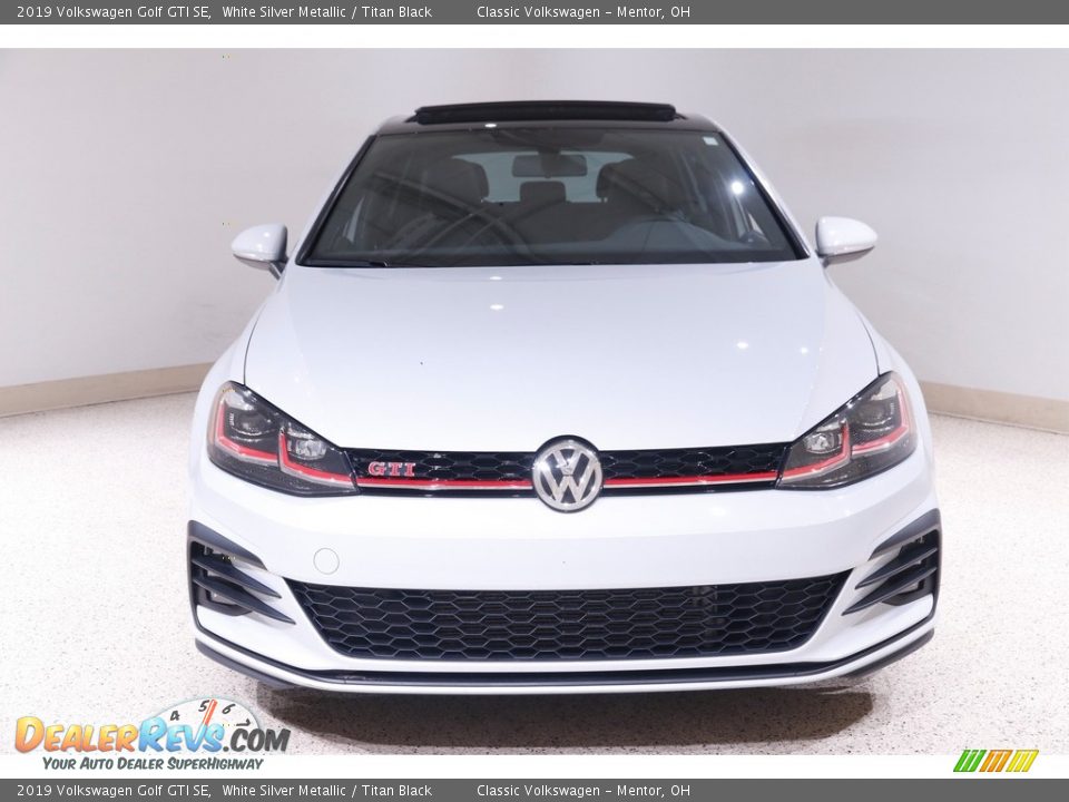 2019 Volkswagen Golf GTI SE White Silver Metallic / Titan Black Photo #2