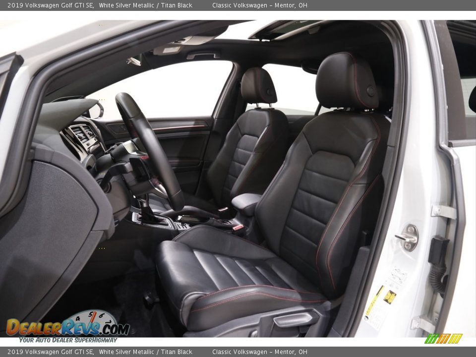 2019 Volkswagen Golf GTI SE White Silver Metallic / Titan Black Photo #5