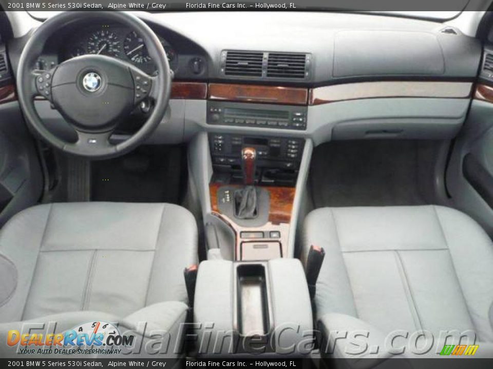 2001 BMW 5 Series 530i Sedan Alpine White / Grey Photo #15