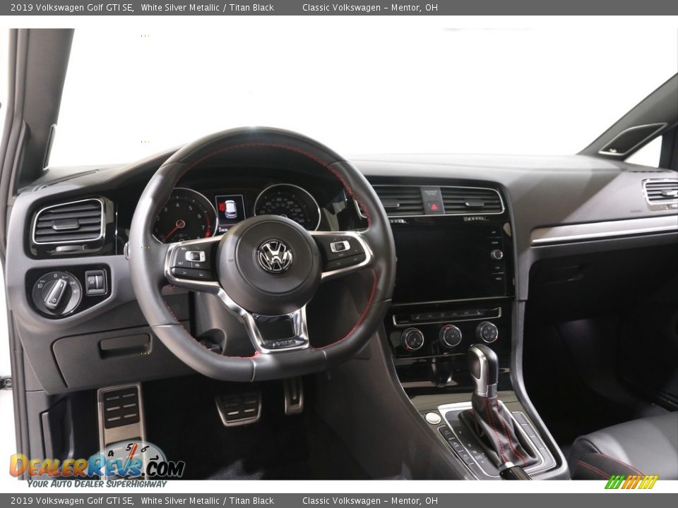 2019 Volkswagen Golf GTI SE White Silver Metallic / Titan Black Photo #6