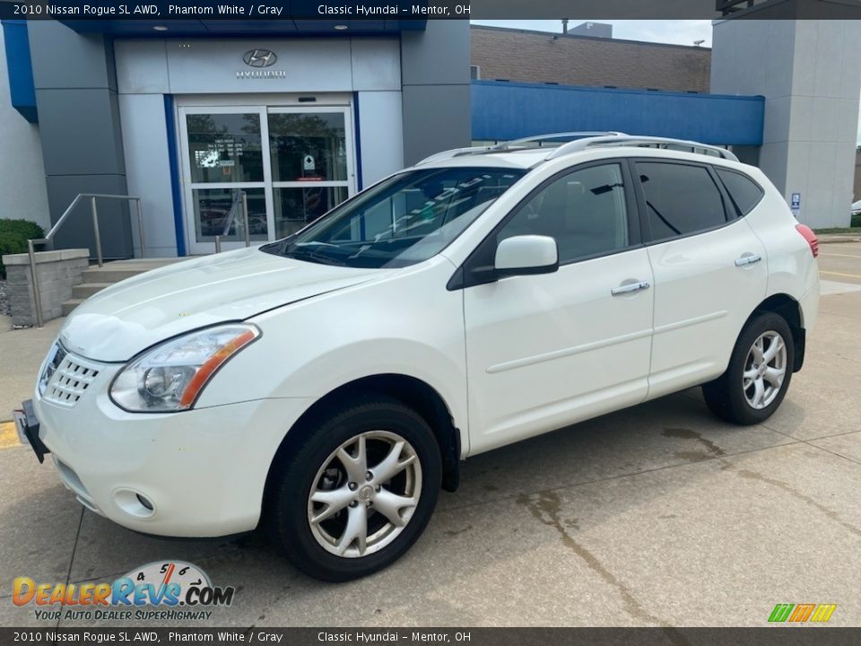2010 Nissan Rogue SL AWD Phantom White / Gray Photo #1