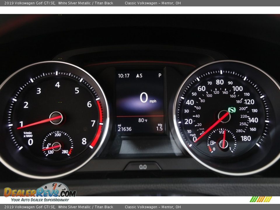 2019 Volkswagen Golf GTI SE White Silver Metallic / Titan Black Photo #8