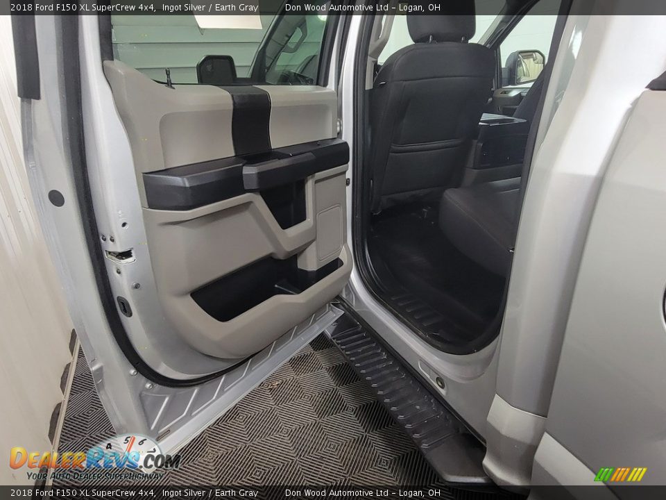 2018 Ford F150 XL SuperCrew 4x4 Ingot Silver / Earth Gray Photo #22