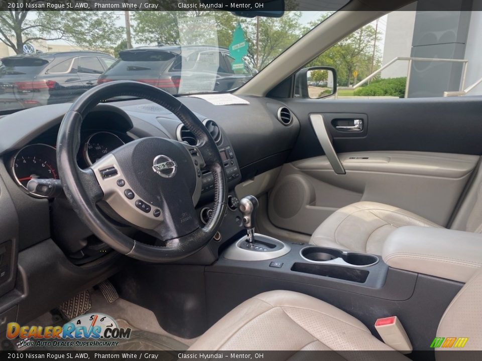 2010 Nissan Rogue SL AWD Phantom White / Gray Photo #3