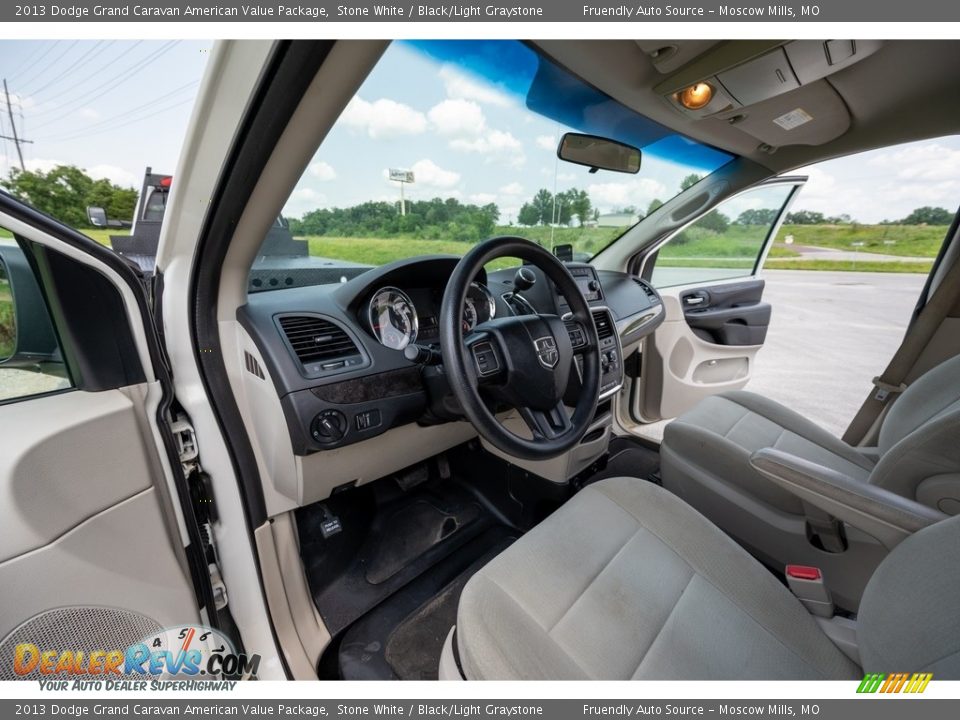 2013 Dodge Grand Caravan American Value Package Stone White / Black/Light Graystone Photo #19