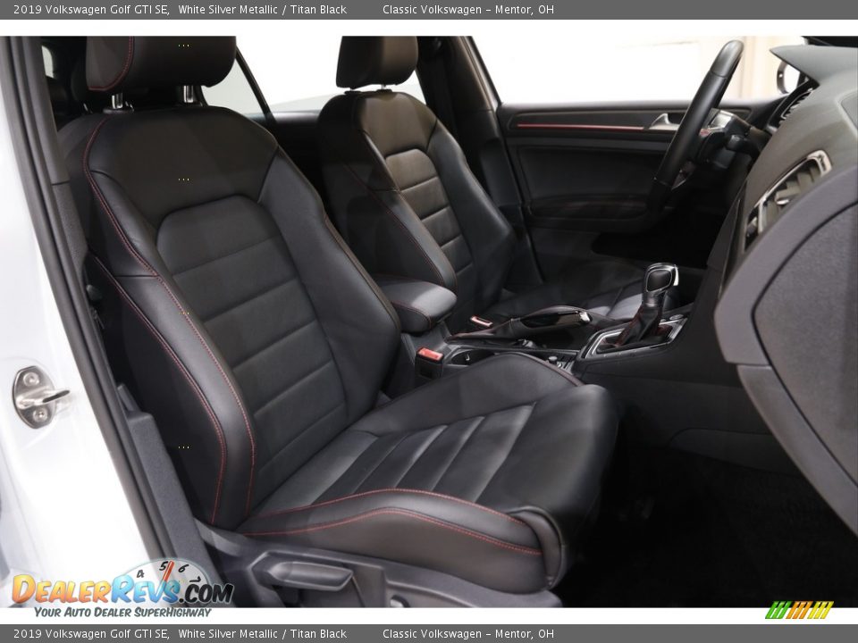 2019 Volkswagen Golf GTI SE White Silver Metallic / Titan Black Photo #14