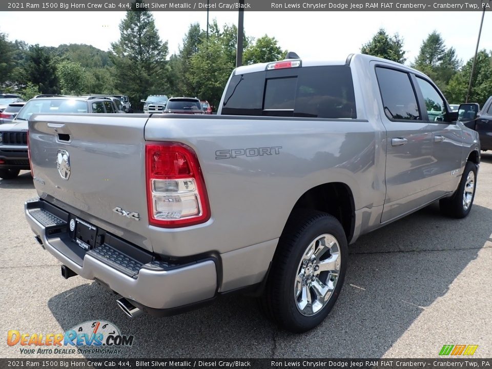 2021 Ram 1500 Big Horn Crew Cab 4x4 Billet Silver Metallic / Diesel Gray/Black Photo #5