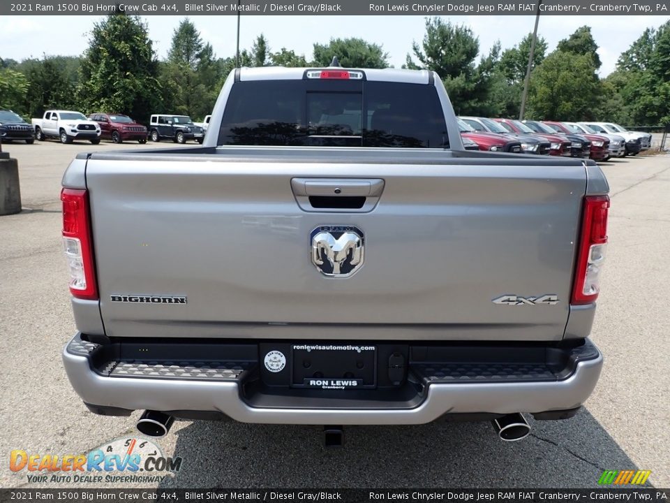 2021 Ram 1500 Big Horn Crew Cab 4x4 Billet Silver Metallic / Diesel Gray/Black Photo #6