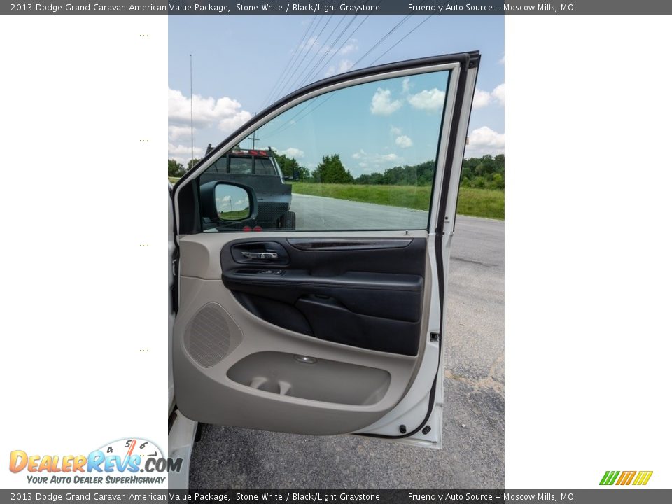 2013 Dodge Grand Caravan American Value Package Stone White / Black/Light Graystone Photo #27