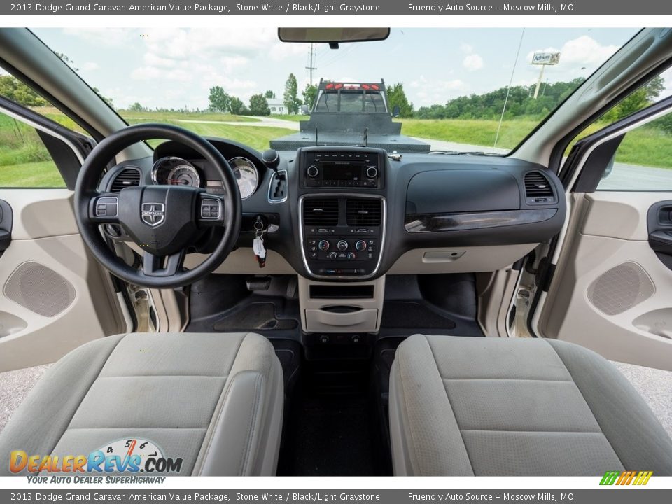 2013 Dodge Grand Caravan American Value Package Stone White / Black/Light Graystone Photo #31