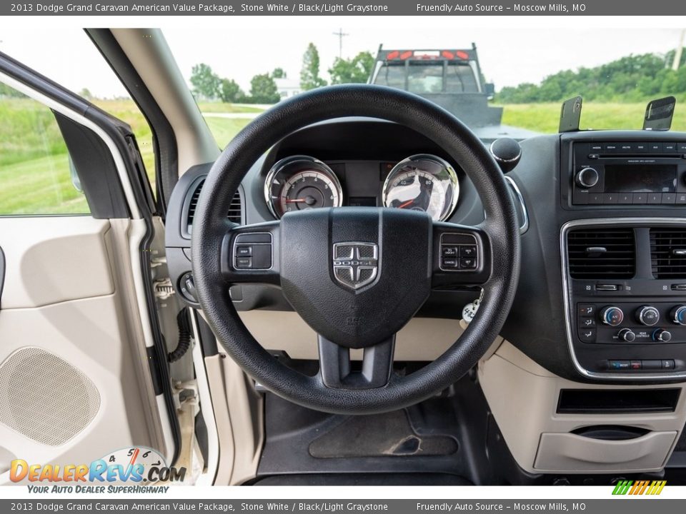 2013 Dodge Grand Caravan American Value Package Stone White / Black/Light Graystone Photo #33