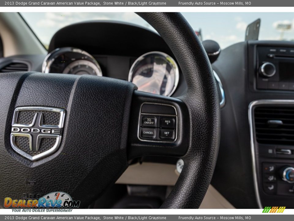 2013 Dodge Grand Caravan American Value Package Stone White / Black/Light Graystone Photo #35