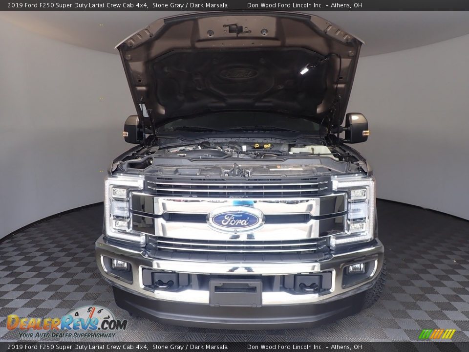 2019 Ford F250 Super Duty Lariat Crew Cab 4x4 Stone Gray / Dark Marsala Photo #7