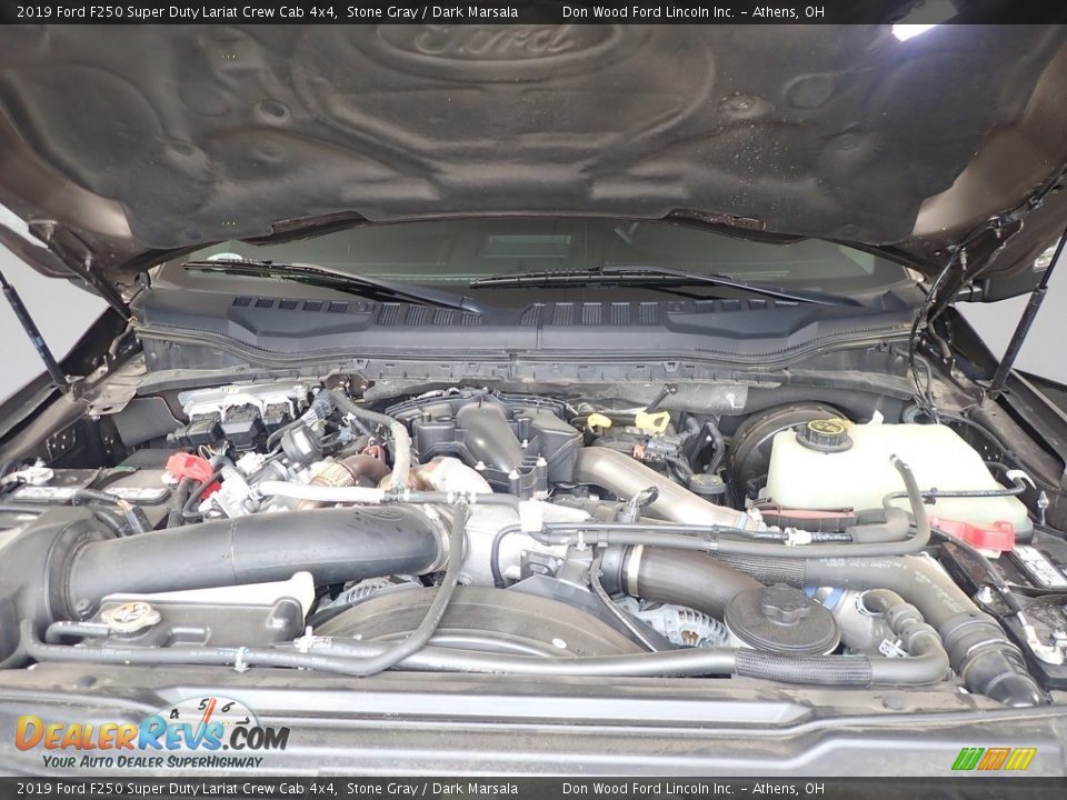 2019 Ford F250 Super Duty Lariat Crew Cab 4x4 Stone Gray / Dark Marsala Photo #8