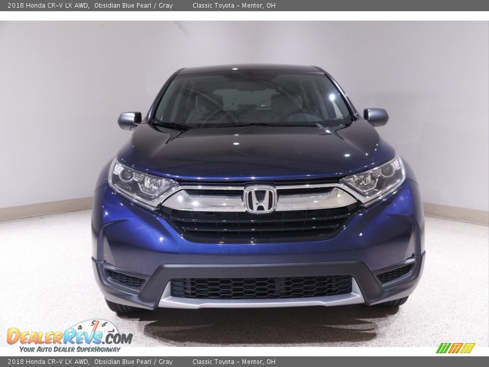 2018 Honda CR-V LX AWD Obsidian Blue Pearl / Gray Photo #2