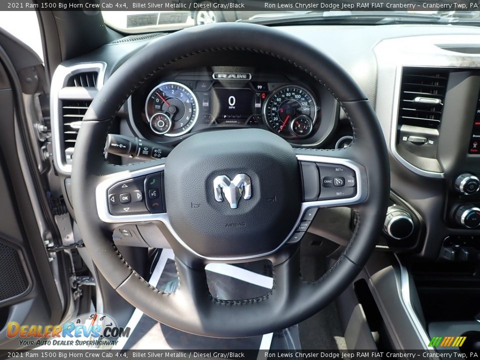 2021 Ram 1500 Big Horn Crew Cab 4x4 Steering Wheel Photo #17