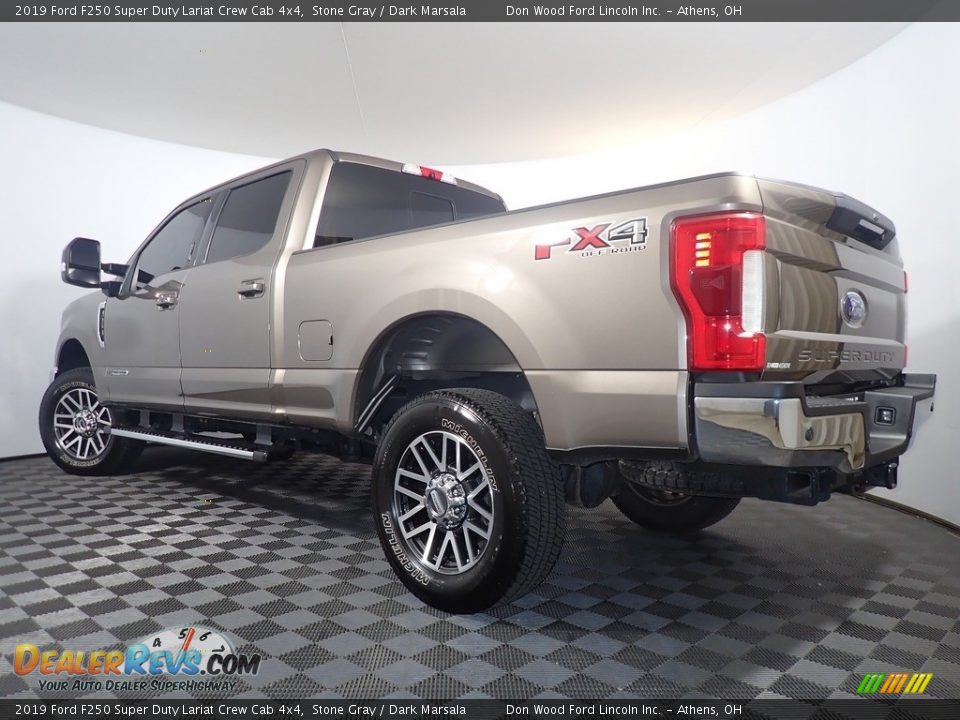 2019 Ford F250 Super Duty Lariat Crew Cab 4x4 Stone Gray / Dark Marsala Photo #12