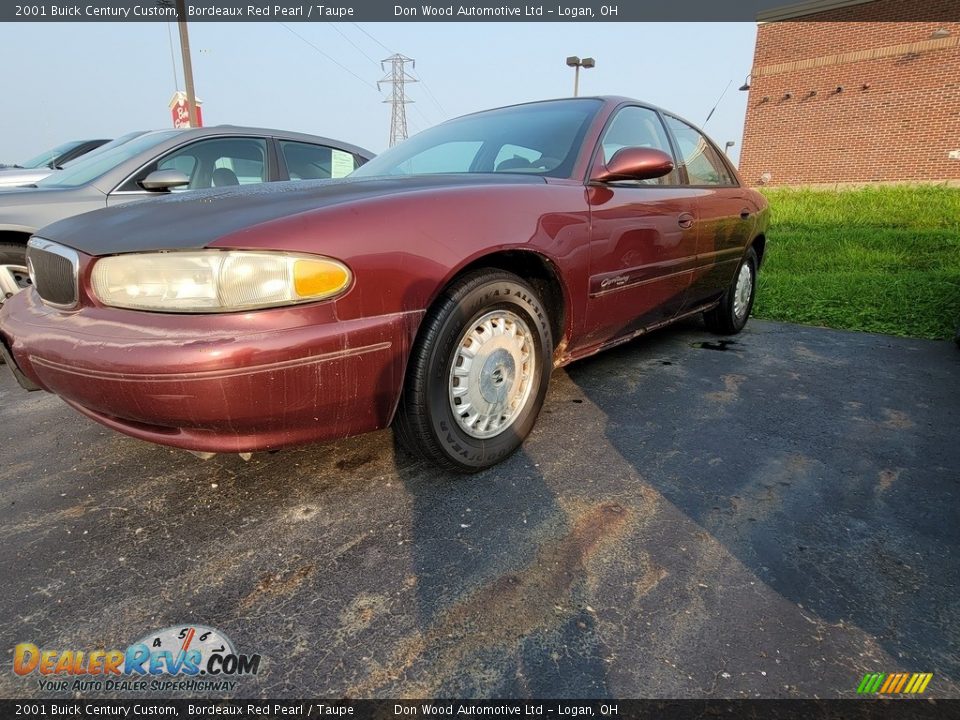 2001 Buick Century Custom Bordeaux Red Pearl / Taupe Photo #4