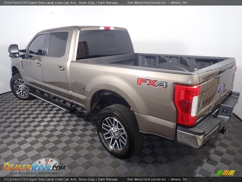 2019 Ford F250 Super Duty Lariat Crew Cab 4x4 Stone Gray / Dark Marsala Photo #13