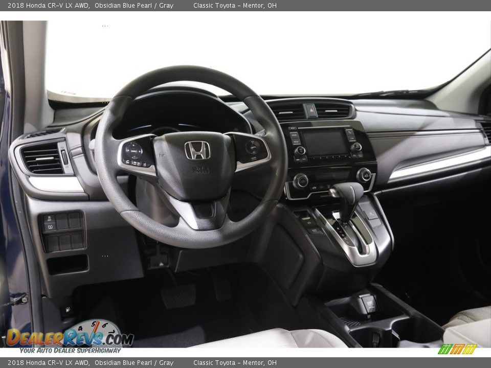 2018 Honda CR-V LX AWD Obsidian Blue Pearl / Gray Photo #6