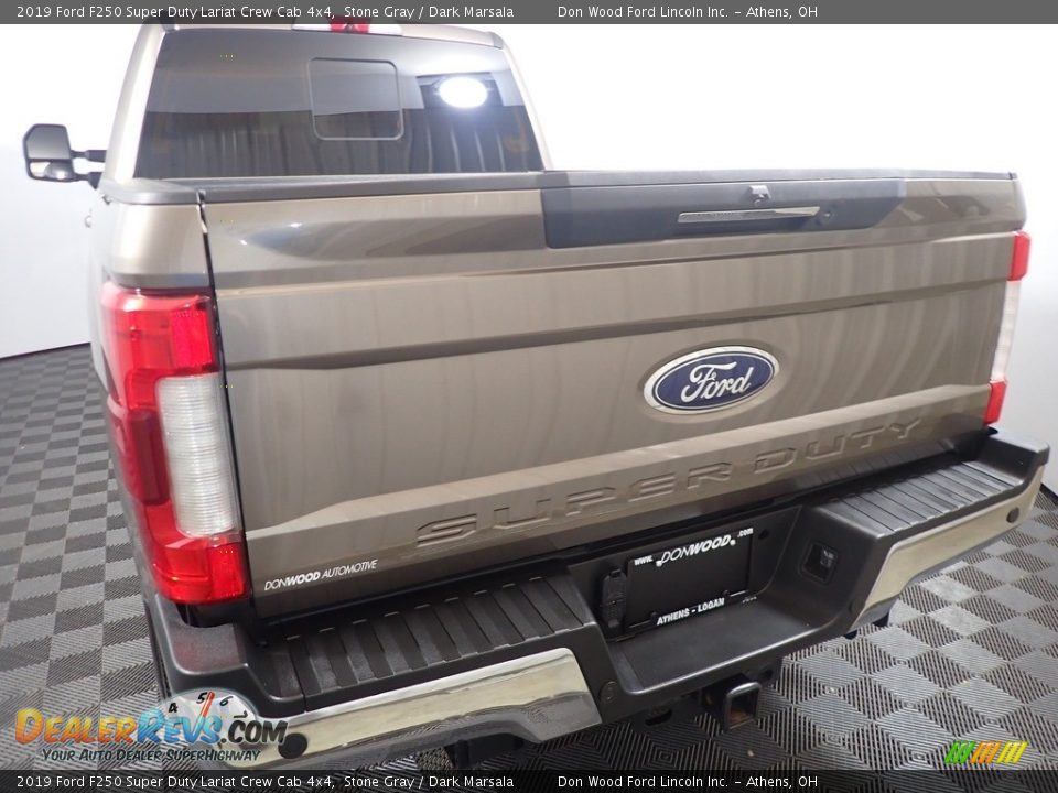 2019 Ford F250 Super Duty Lariat Crew Cab 4x4 Stone Gray / Dark Marsala Photo #14