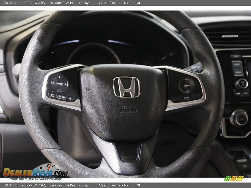 2018 Honda CR-V LX AWD Obsidian Blue Pearl / Gray Photo #7