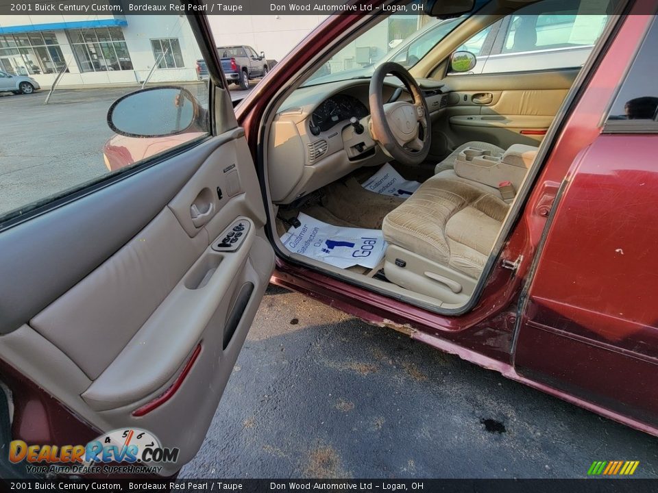 2001 Buick Century Custom Bordeaux Red Pearl / Taupe Photo #6