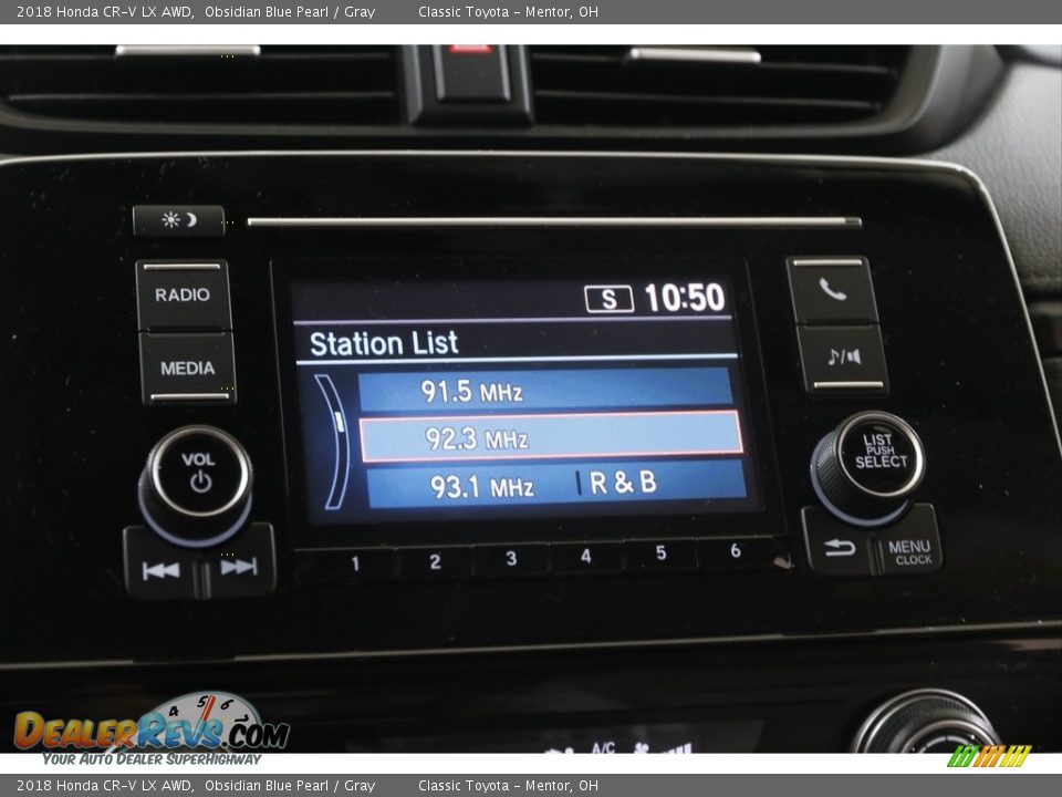2018 Honda CR-V LX AWD Obsidian Blue Pearl / Gray Photo #10