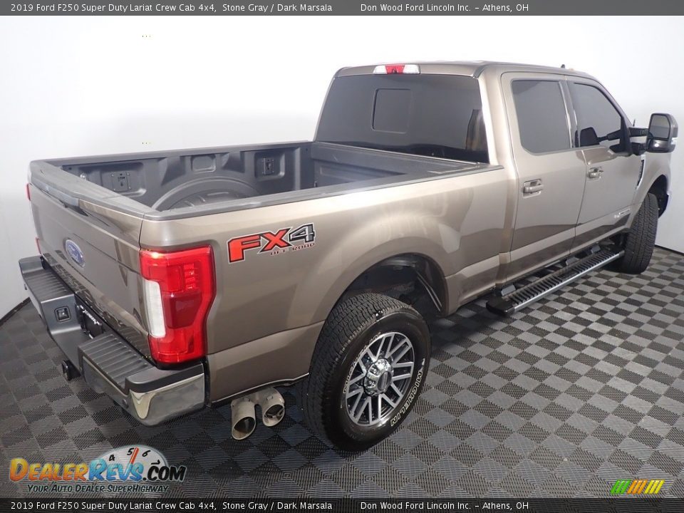 2019 Ford F250 Super Duty Lariat Crew Cab 4x4 Stone Gray / Dark Marsala Photo #17