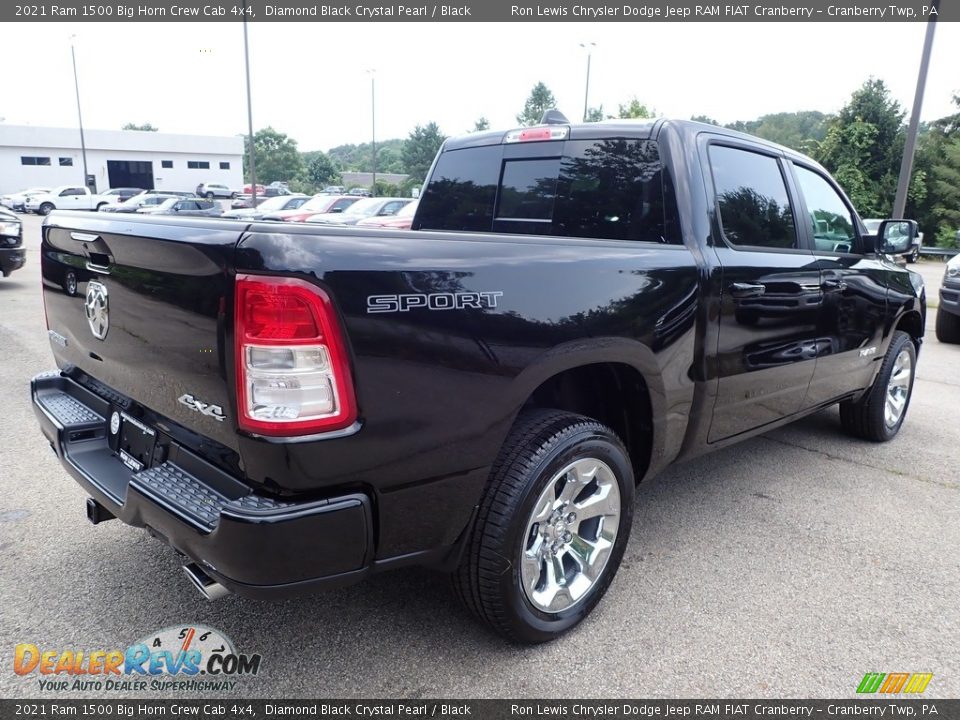 2021 Ram 1500 Big Horn Crew Cab 4x4 Diamond Black Crystal Pearl / Black Photo #4