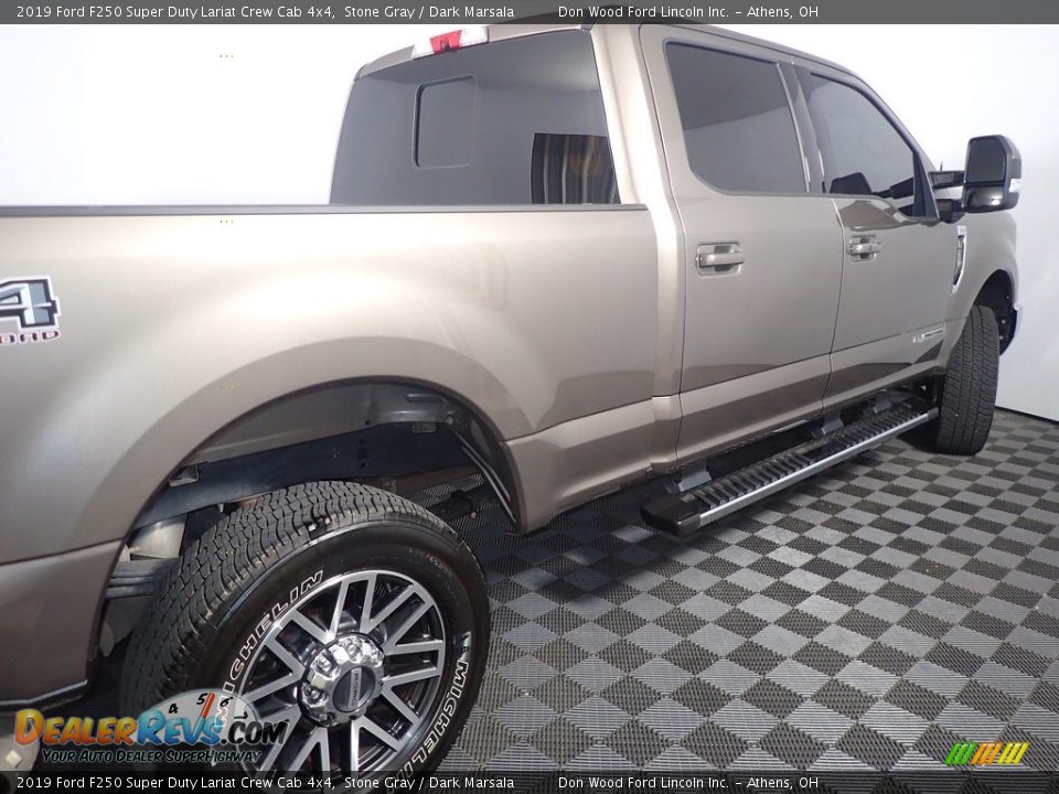 2019 Ford F250 Super Duty Lariat Crew Cab 4x4 Stone Gray / Dark Marsala Photo #19