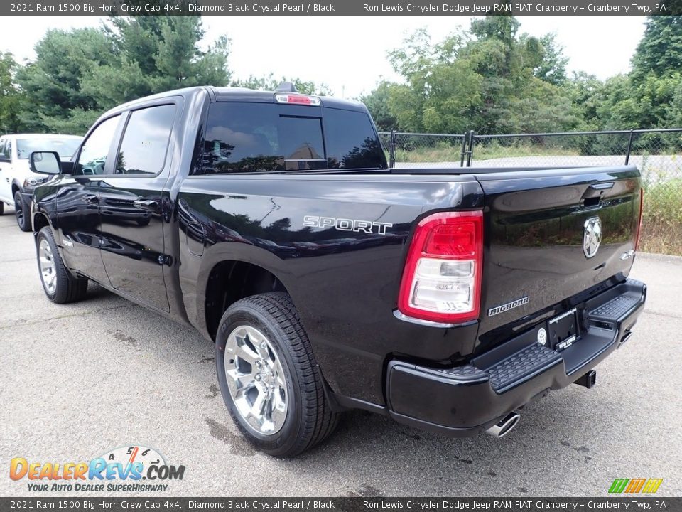 2021 Ram 1500 Big Horn Crew Cab 4x4 Diamond Black Crystal Pearl / Black Photo #6