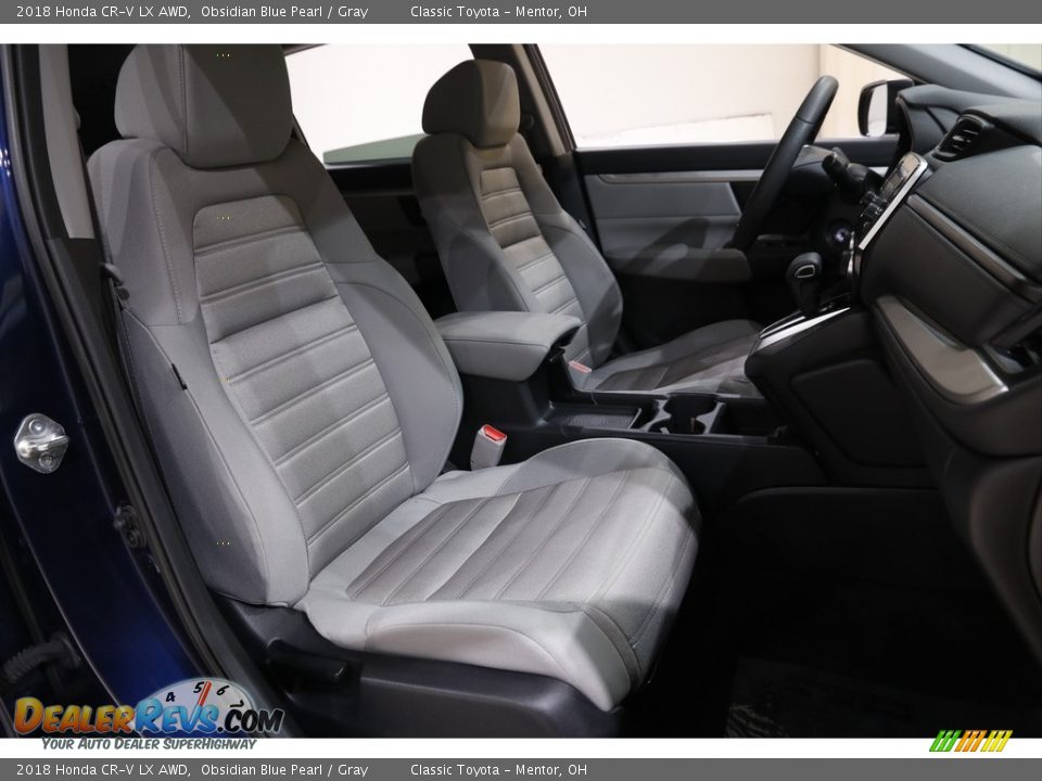 2018 Honda CR-V LX AWD Obsidian Blue Pearl / Gray Photo #14