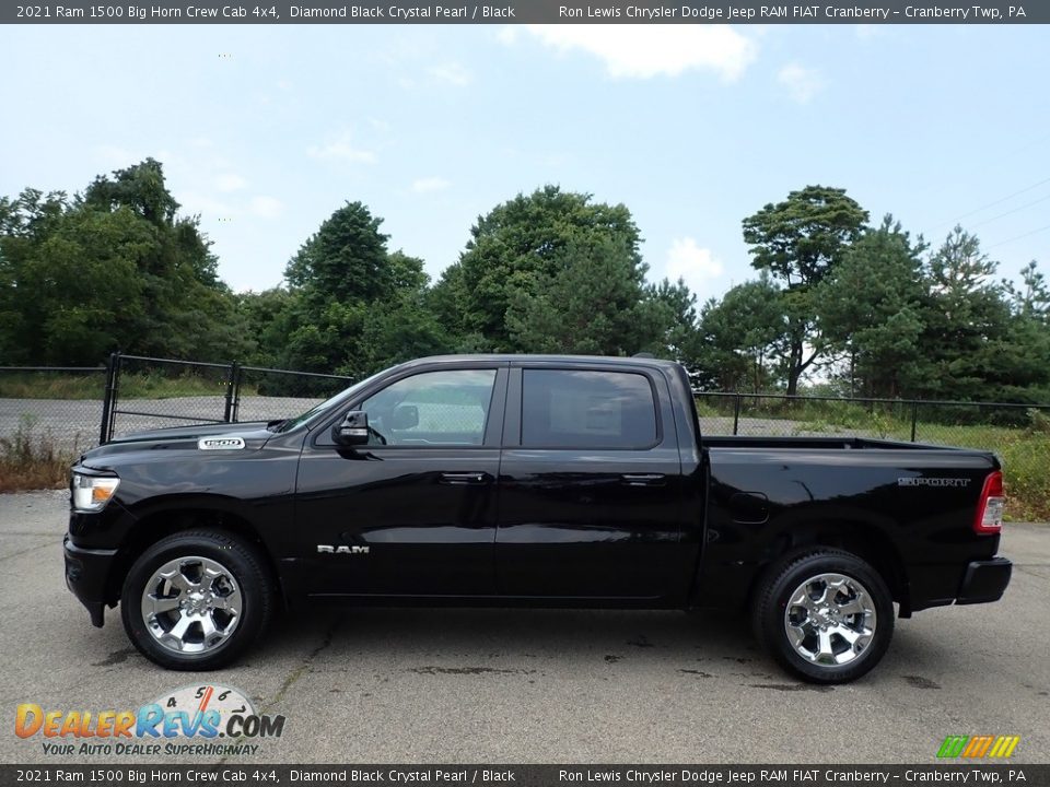 2021 Ram 1500 Big Horn Crew Cab 4x4 Diamond Black Crystal Pearl / Black Photo #7