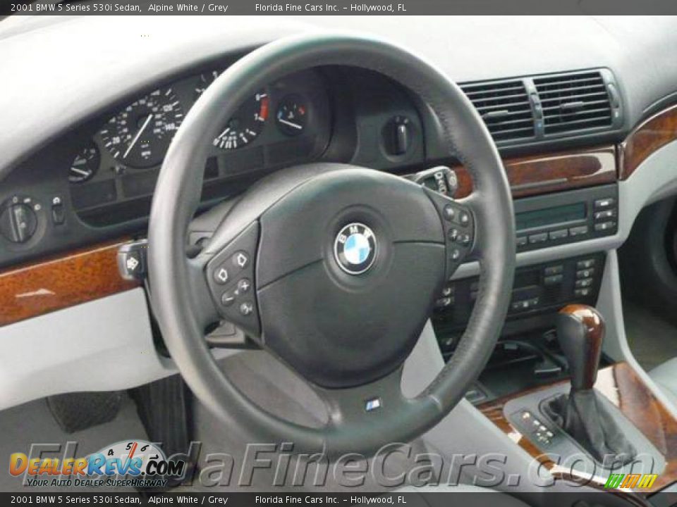 2001 BMW 5 Series 530i Sedan Alpine White / Grey Photo #17