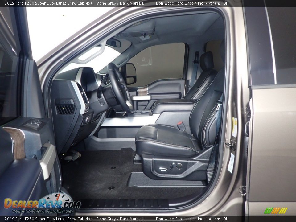 2019 Ford F250 Super Duty Lariat Crew Cab 4x4 Stone Gray / Dark Marsala Photo #24