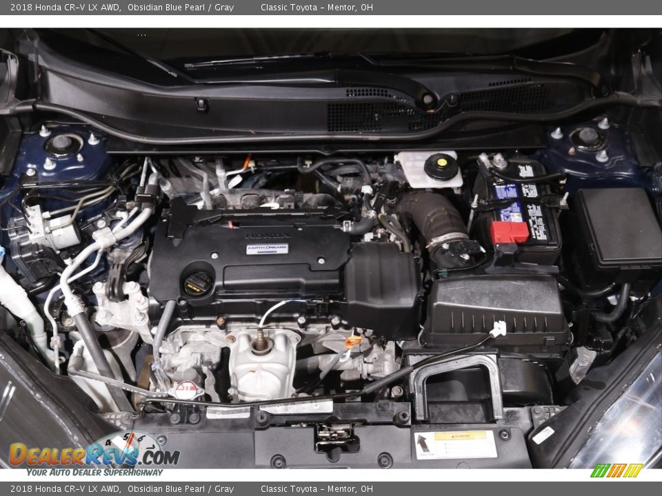 2018 Honda CR-V LX AWD Obsidian Blue Pearl / Gray Photo #18