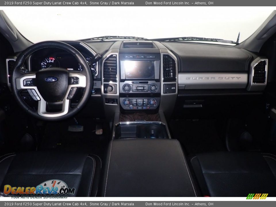 2019 Ford F250 Super Duty Lariat Crew Cab 4x4 Stone Gray / Dark Marsala Photo #26