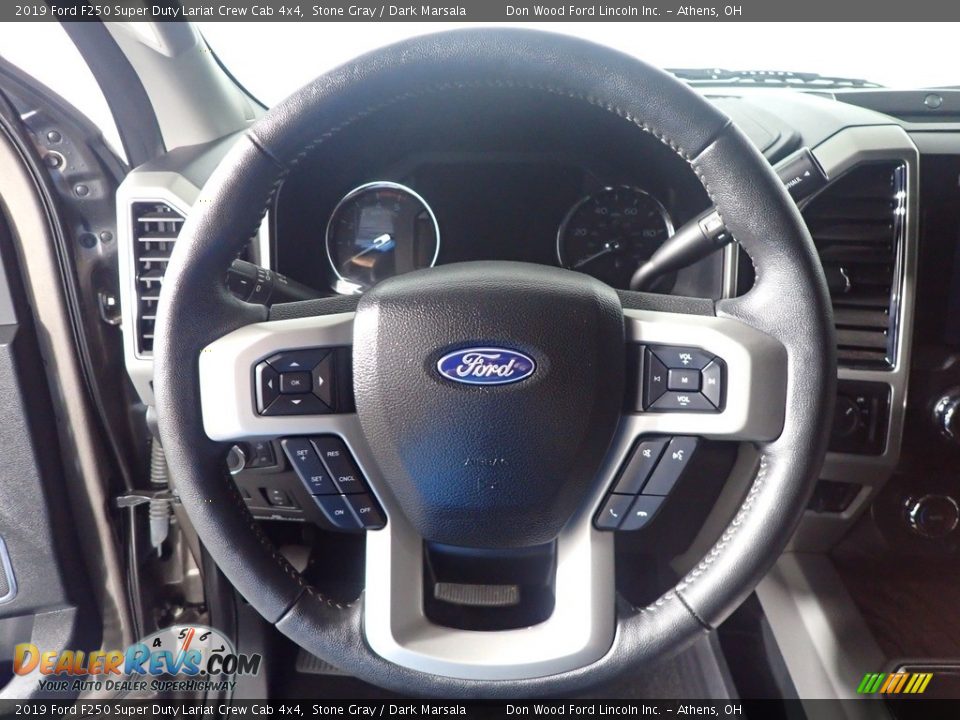2019 Ford F250 Super Duty Lariat Crew Cab 4x4 Stone Gray / Dark Marsala Photo #29