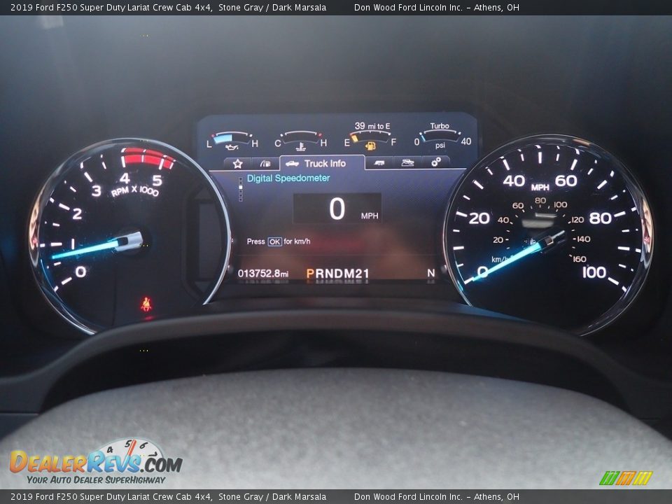 2019 Ford F250 Super Duty Lariat Crew Cab 4x4 Stone Gray / Dark Marsala Photo #30