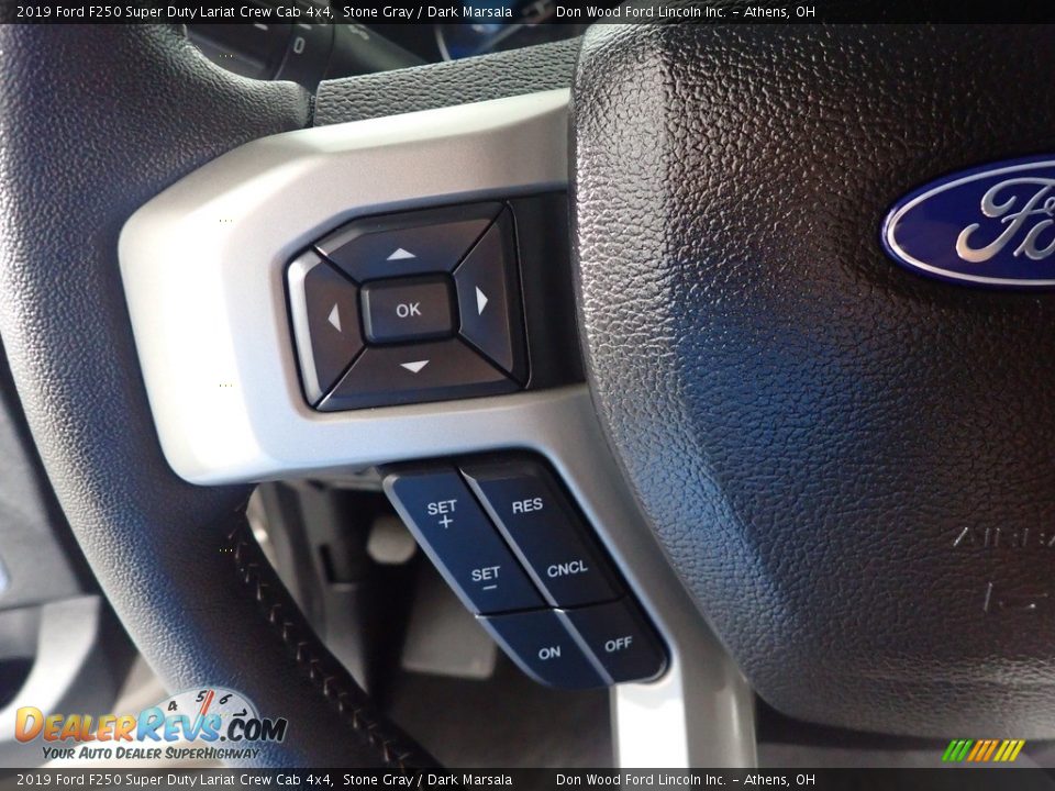 2019 Ford F250 Super Duty Lariat Crew Cab 4x4 Stone Gray / Dark Marsala Photo #31