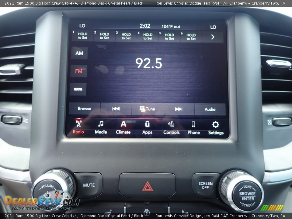 2021 Ram 1500 Big Horn Crew Cab 4x4 Diamond Black Crystal Pearl / Black Photo #17